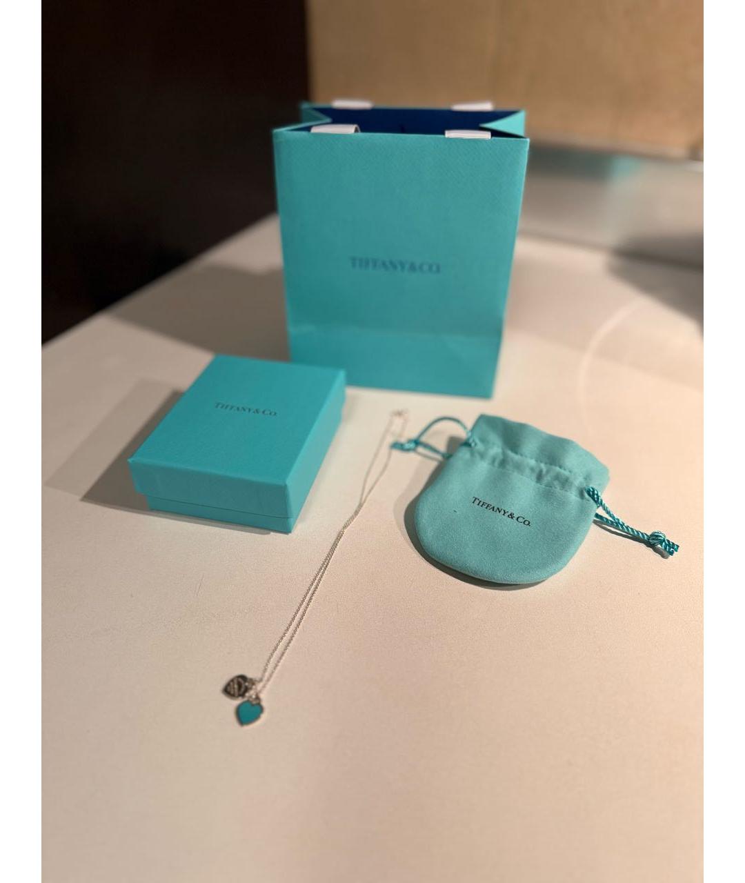 TIFFANY&CO Бирюзовая серебряная подвеска, фото 2