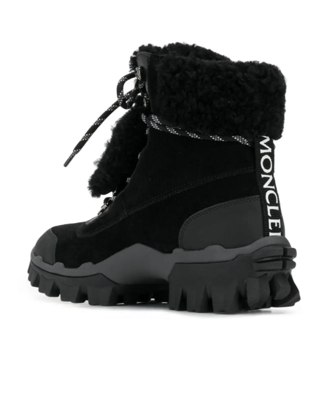 MONCLER Черные кожаные ботинки, фото 4