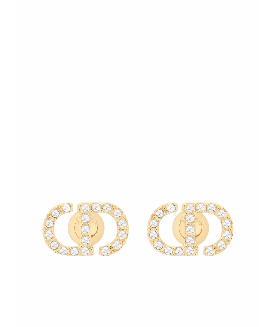 CHRISTIAN DIOR Золотые металлические серьги, фото 1