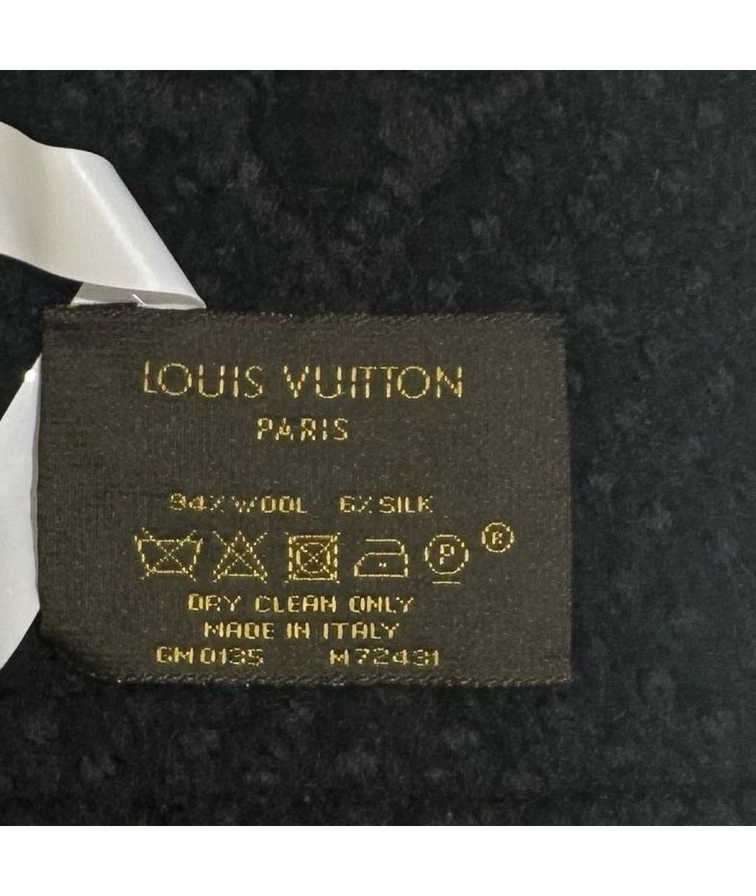 LOUIS VUITTON Черный шарф, фото 3