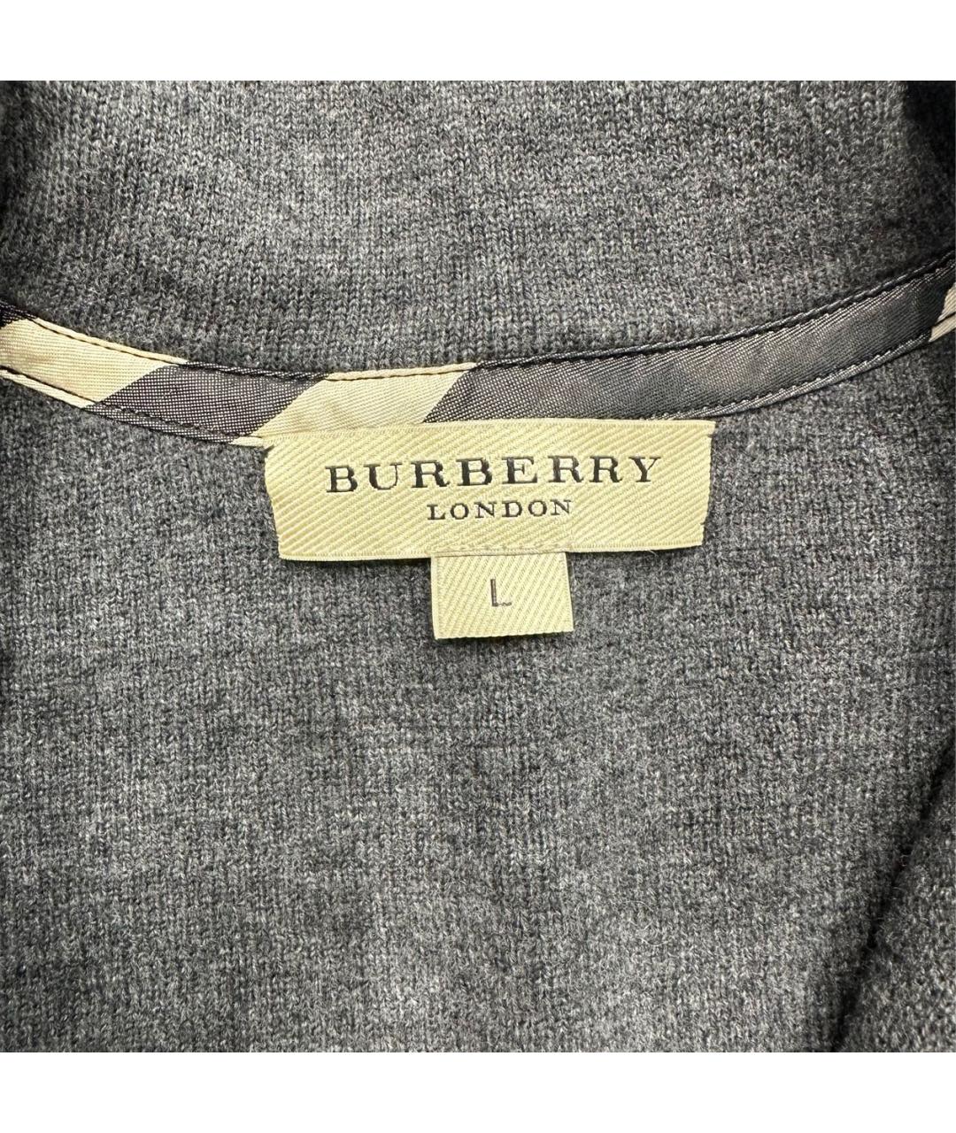 BURBERRY Серый кашемировый жакет/пиджак, фото 5