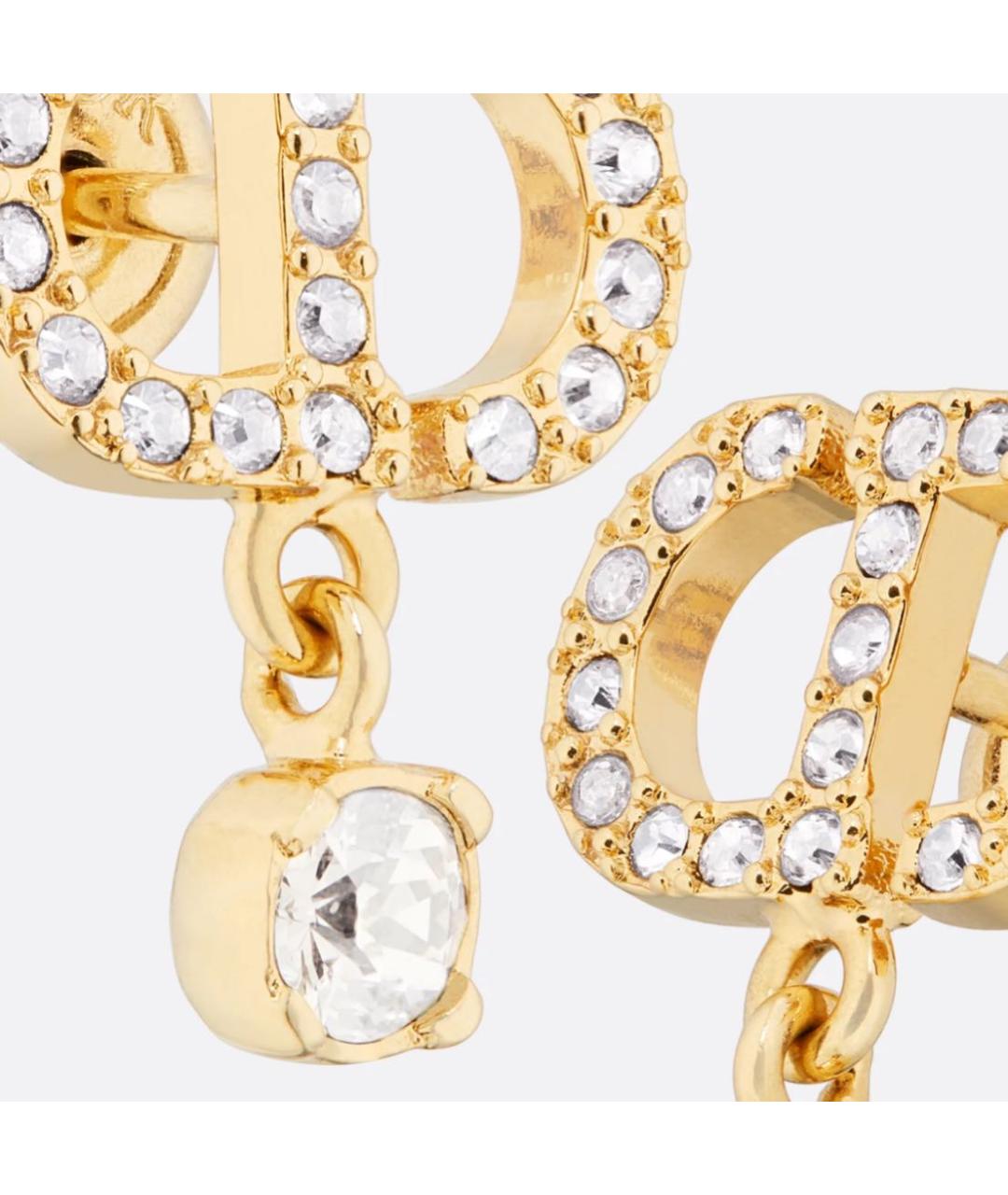 CHRISTIAN DIOR Золотые металлические серьги, фото 5