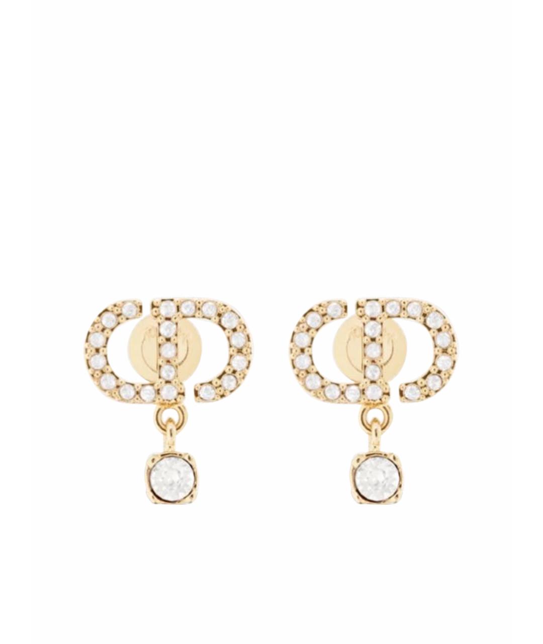 CHRISTIAN DIOR Золотые металлические серьги, фото 1