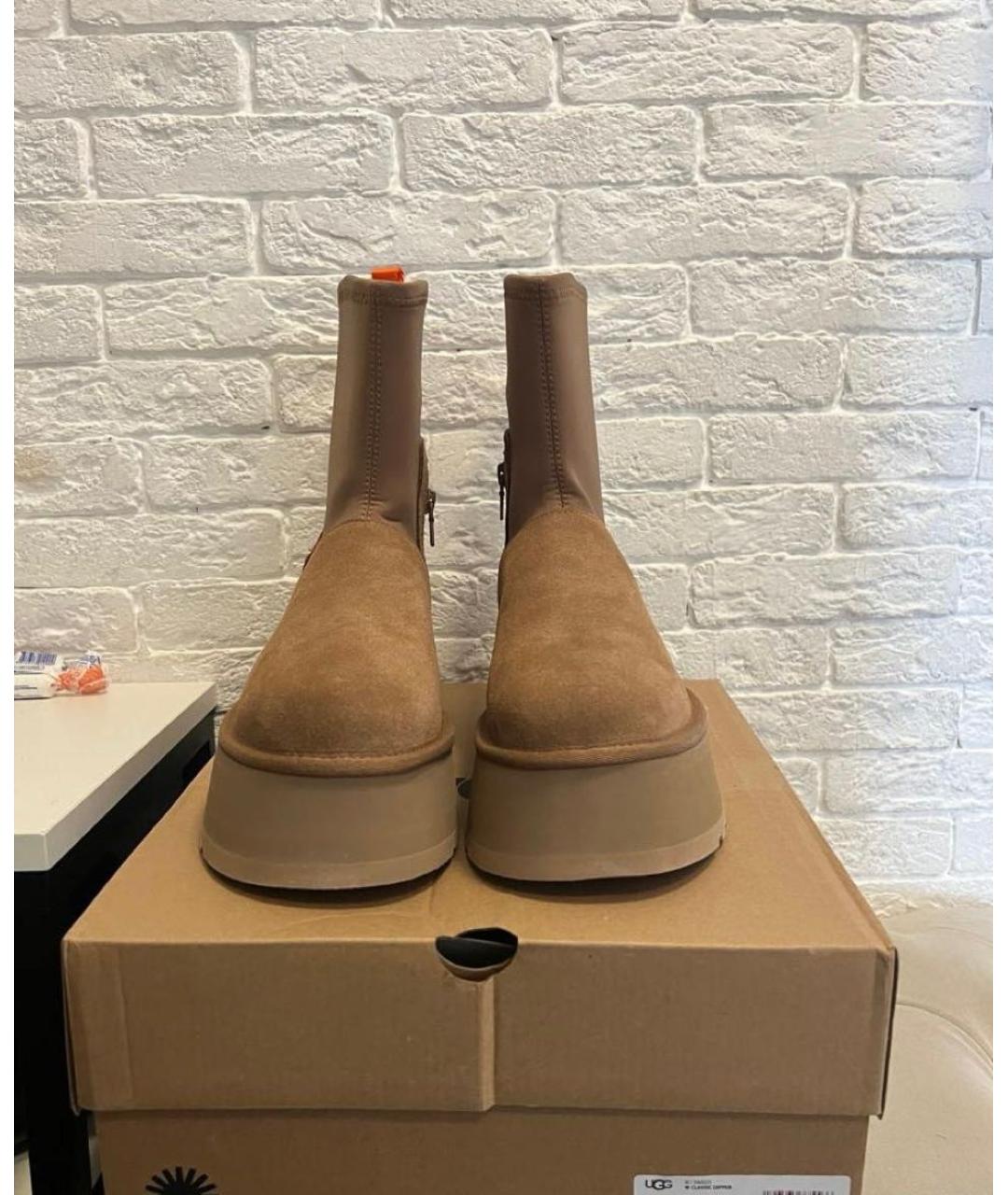 UGG AUSTRALIA Горчичные замшевые ботинки, фото 2