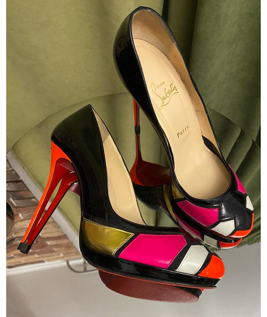 CHRISTIAN LOUBOUTIN Мульти туфли из лакированной кожи, фото 3