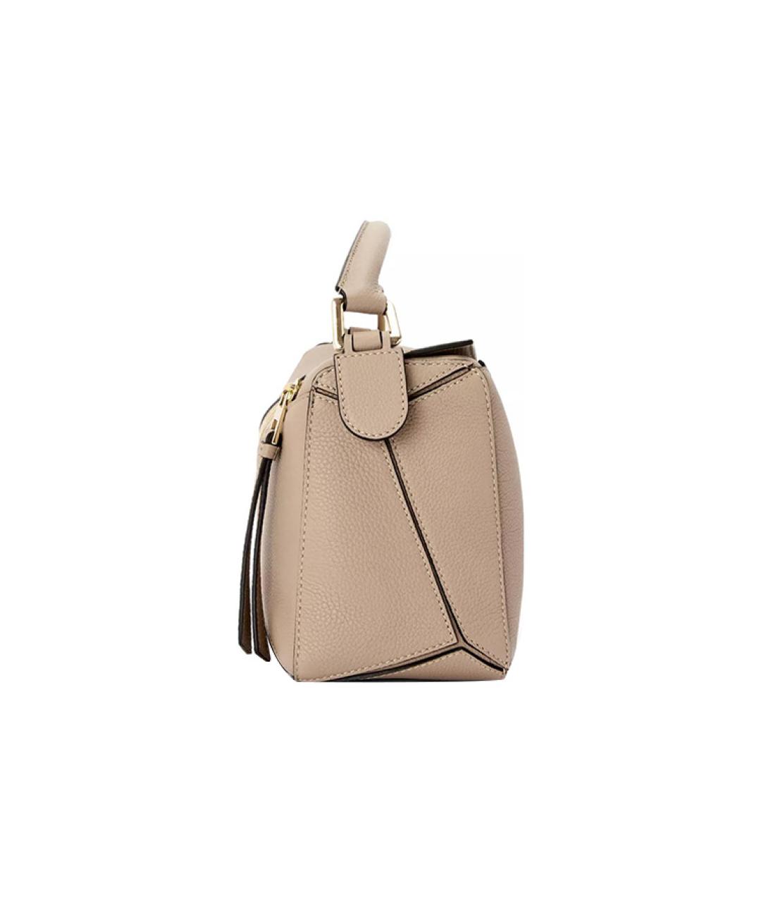 LOEWE Бежевая кожаная сумка через плечо, фото 3