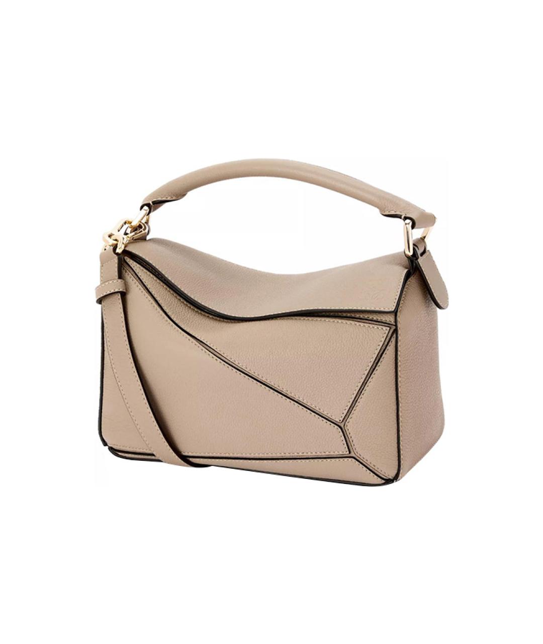 LOEWE Бежевая кожаная сумка через плечо, фото 7