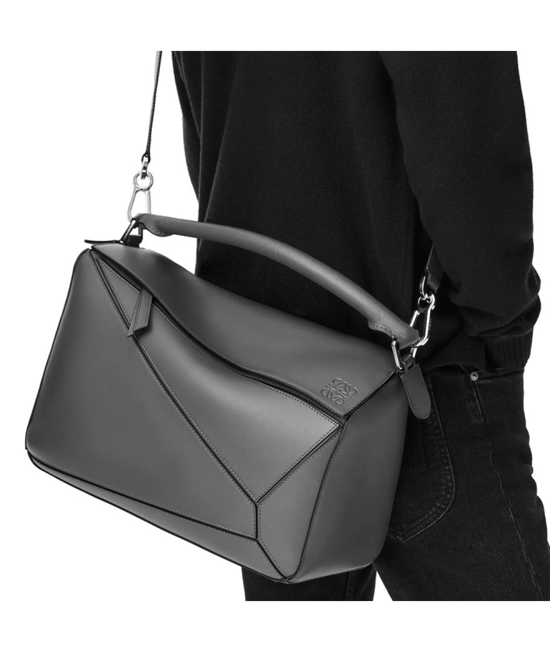 LOEWE Коричневая кожаная сумка на плечо, фото 7