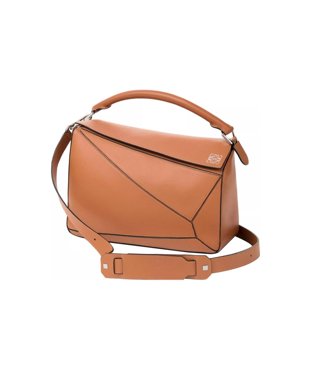 LOEWE Коричневая кожаная сумка на плечо, фото 3