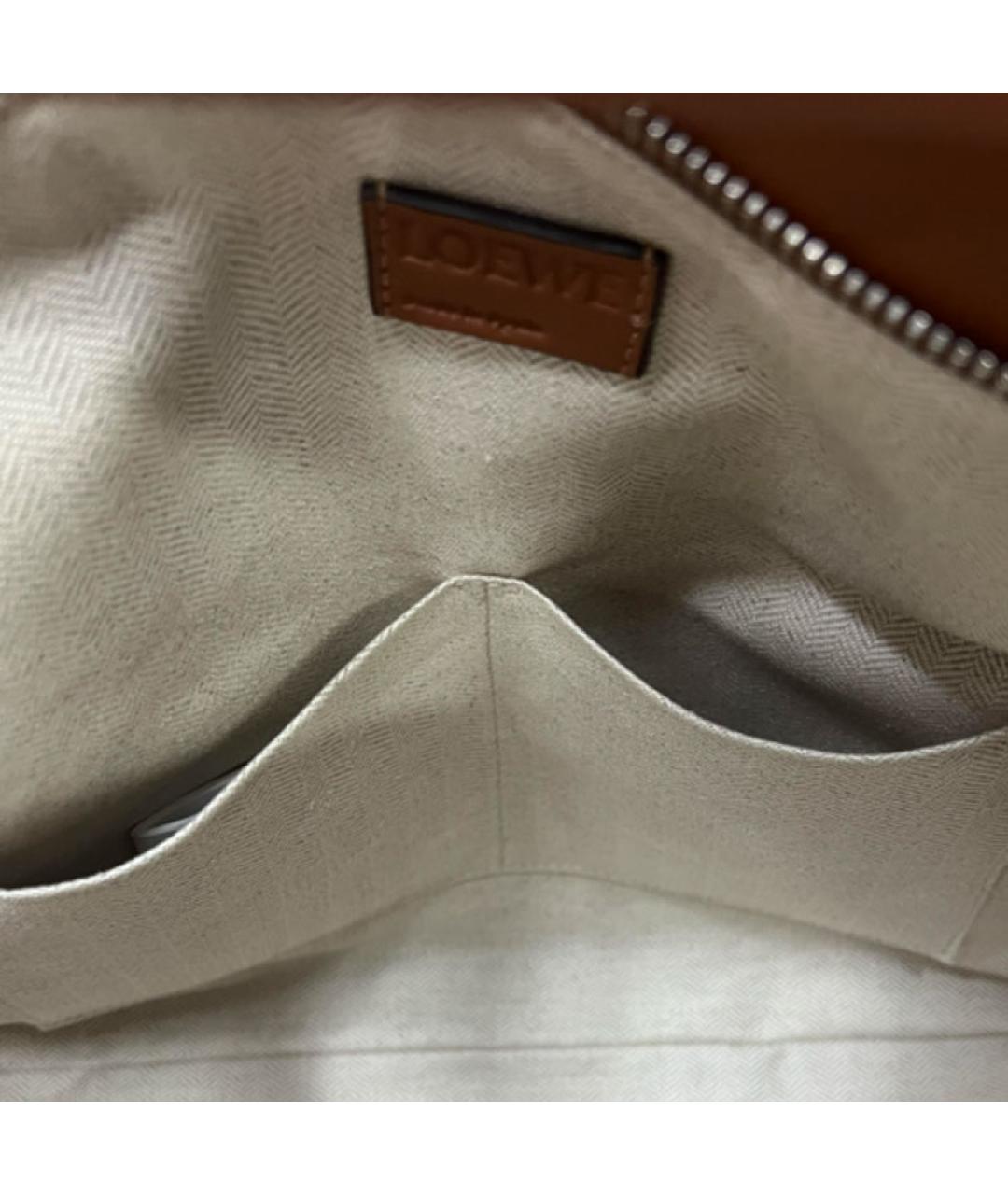 LOEWE Коричневая кожаная сумка на плечо, фото 6