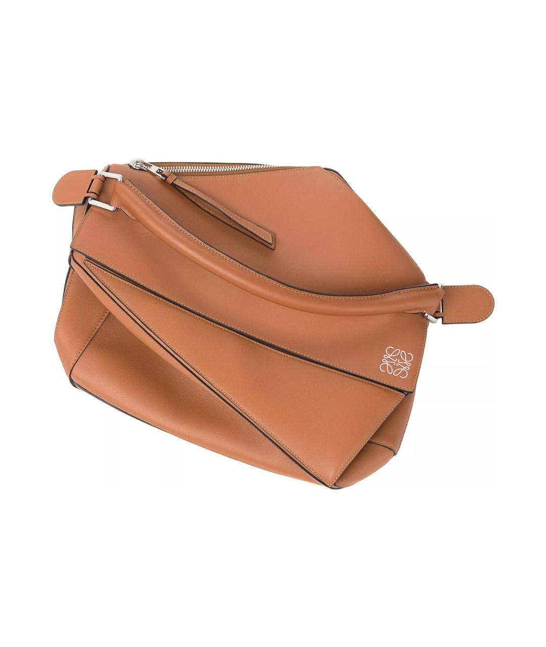 LOEWE Коричневая кожаная сумка на плечо, фото 5