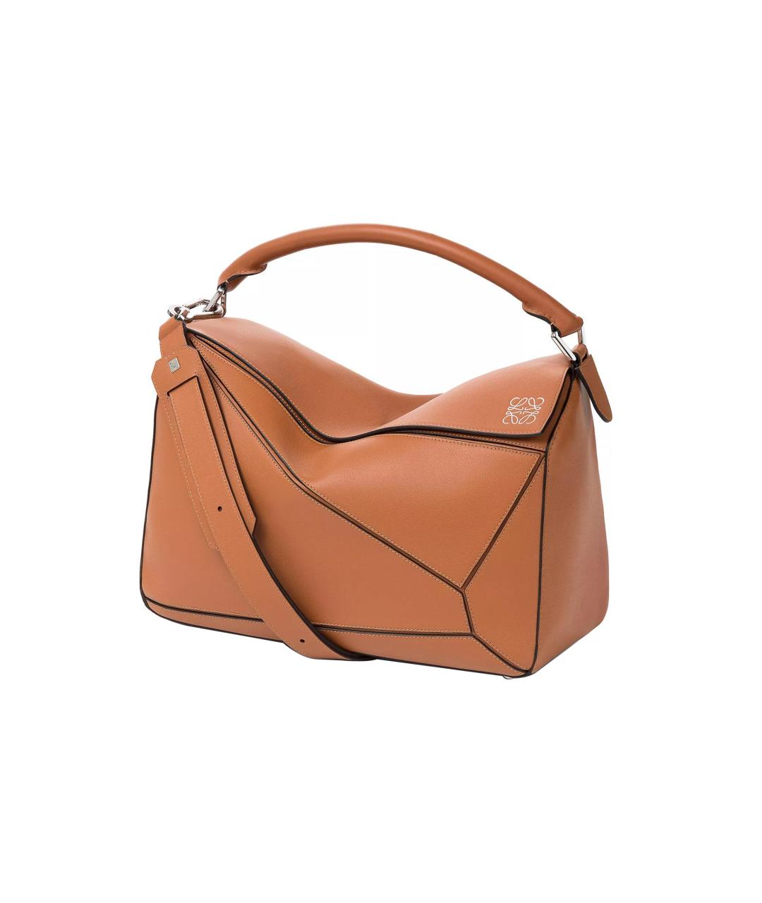 LOEWE Коричневая кожаная сумка на плечо, фото 1