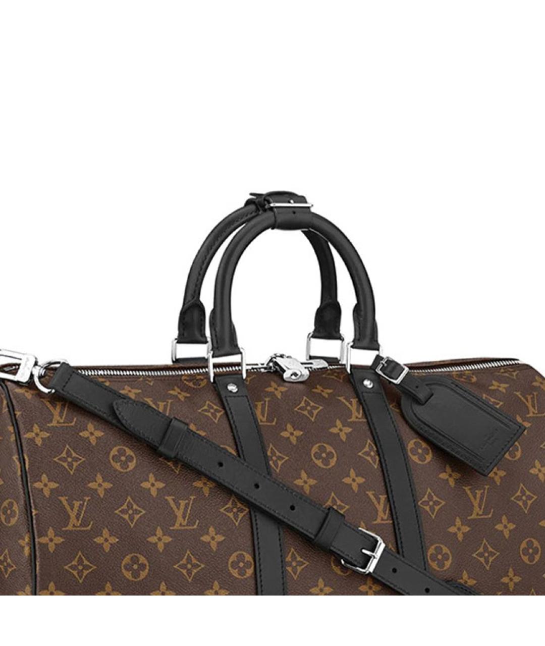 LOUIS VUITTON Коричневая тканевая сумка на плечо, фото 6