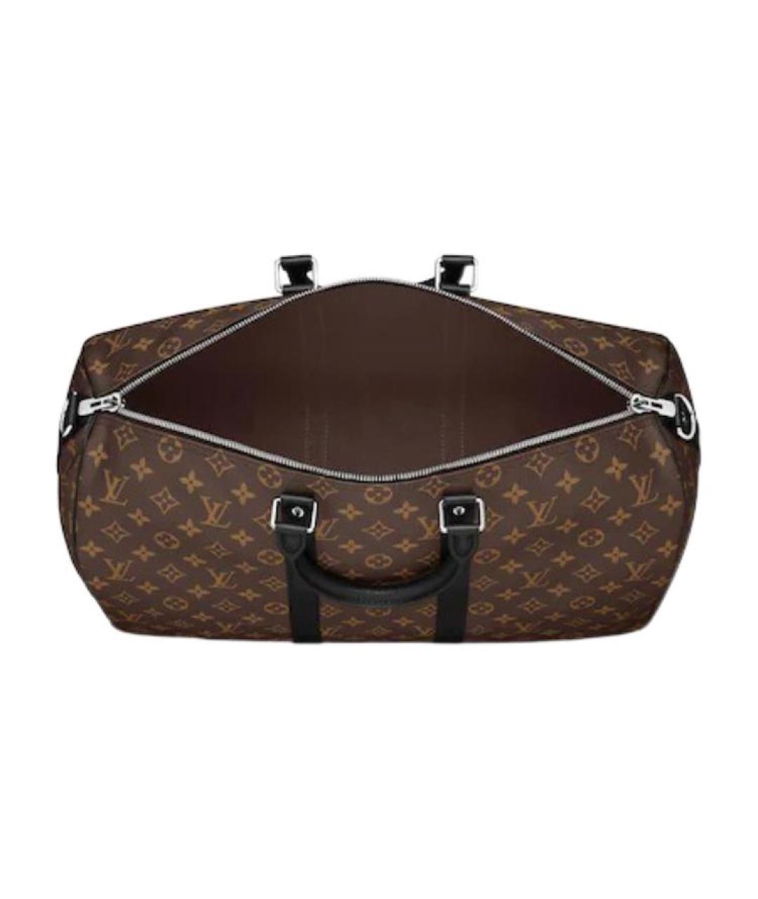 LOUIS VUITTON Коричневая тканевая сумка на плечо, фото 4
