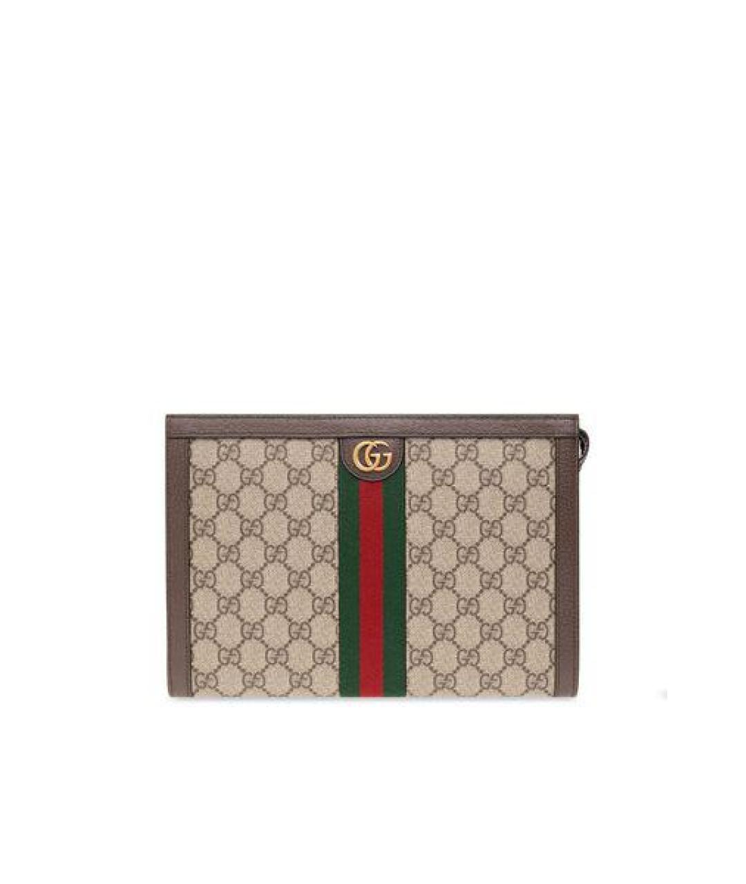 GUCCI Бежевая барсетка, фото 1