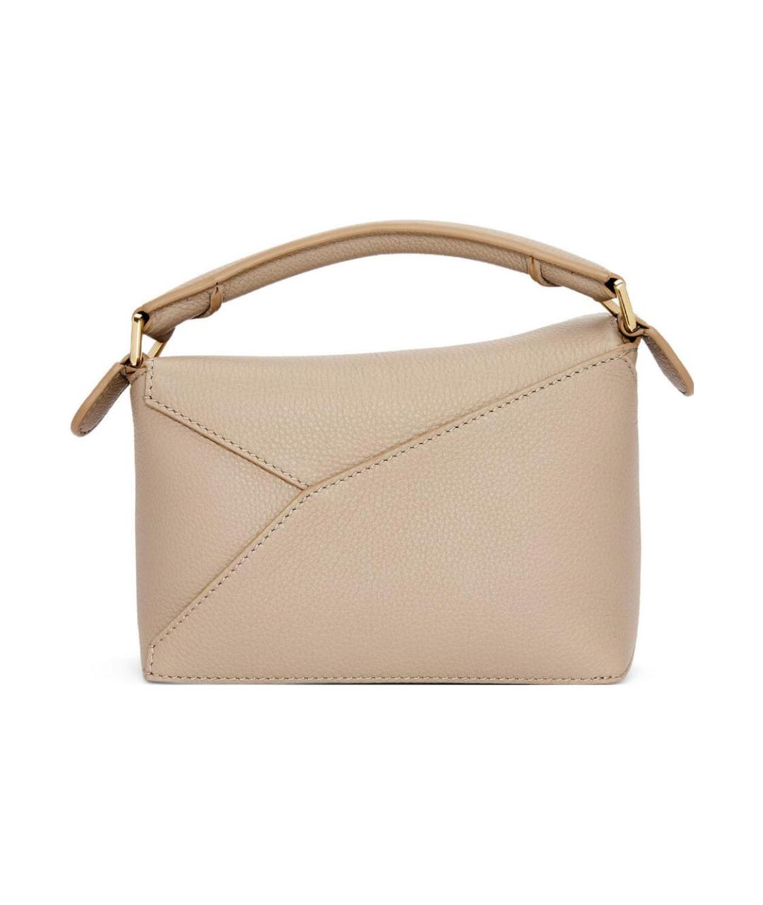 LOEWE Бежевая кожаная сумка через плечо, фото 5