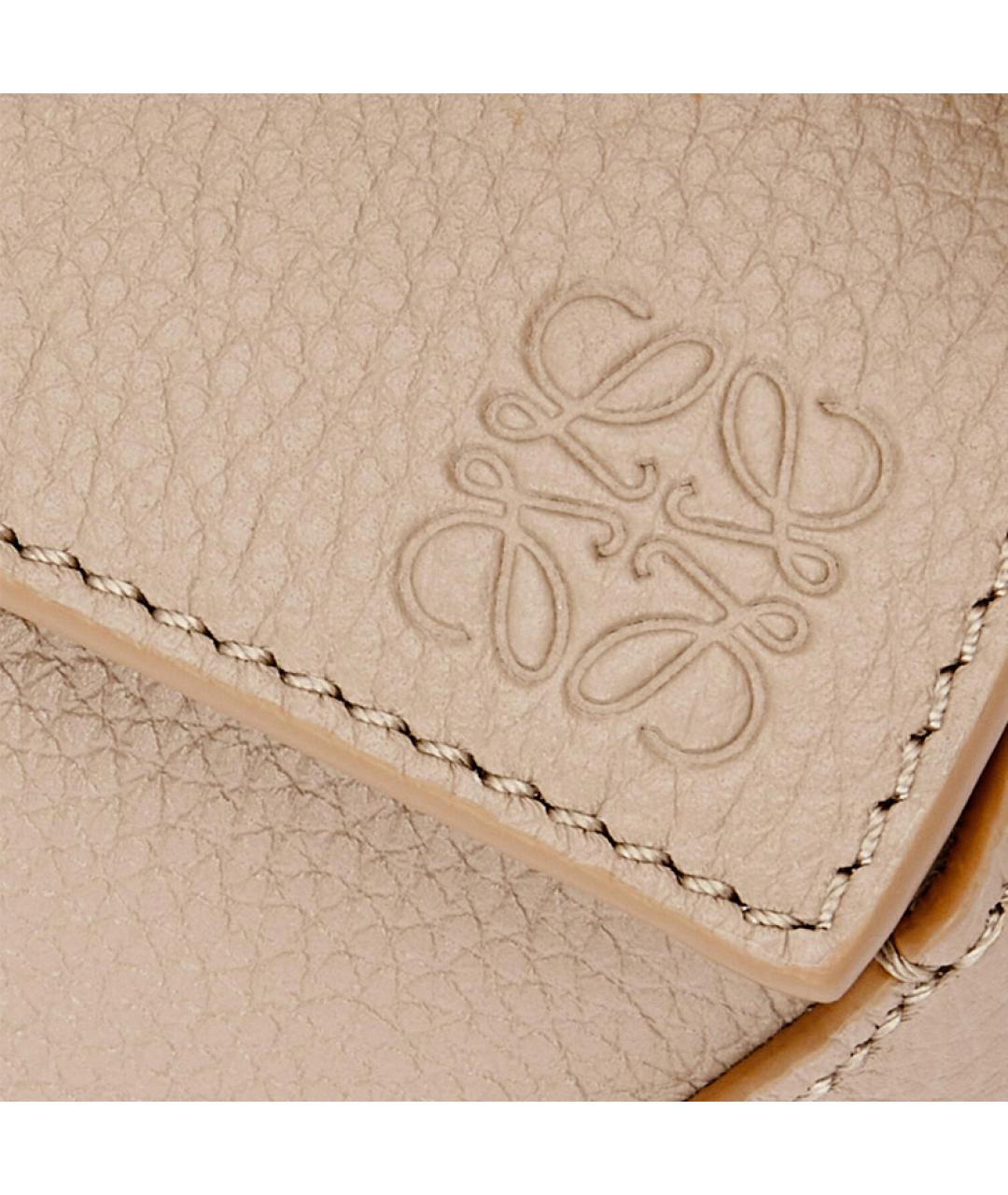 LOEWE Бежевая кожаная сумка через плечо, фото 6