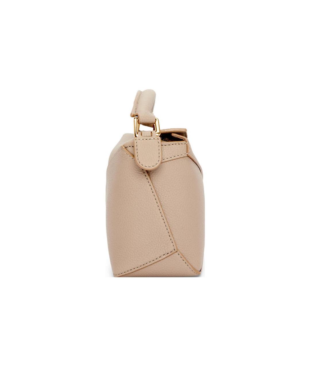 LOEWE Бежевая кожаная сумка через плечо, фото 4