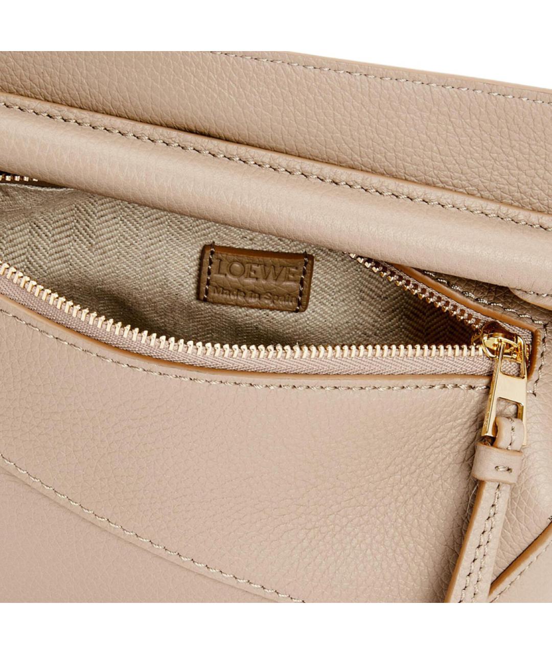 LOEWE Бежевая кожаная сумка через плечо, фото 7
