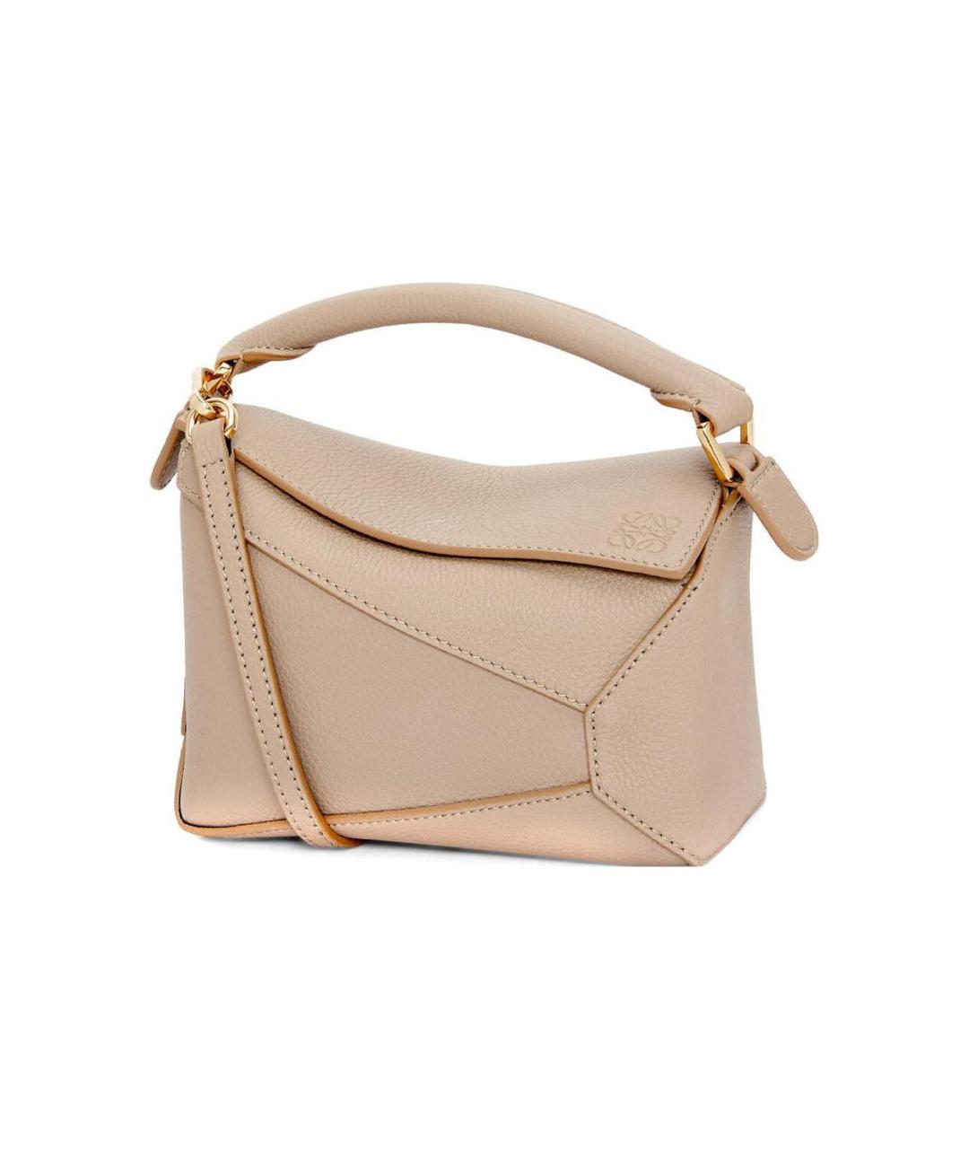 LOEWE Бежевая кожаная сумка через плечо, фото 1