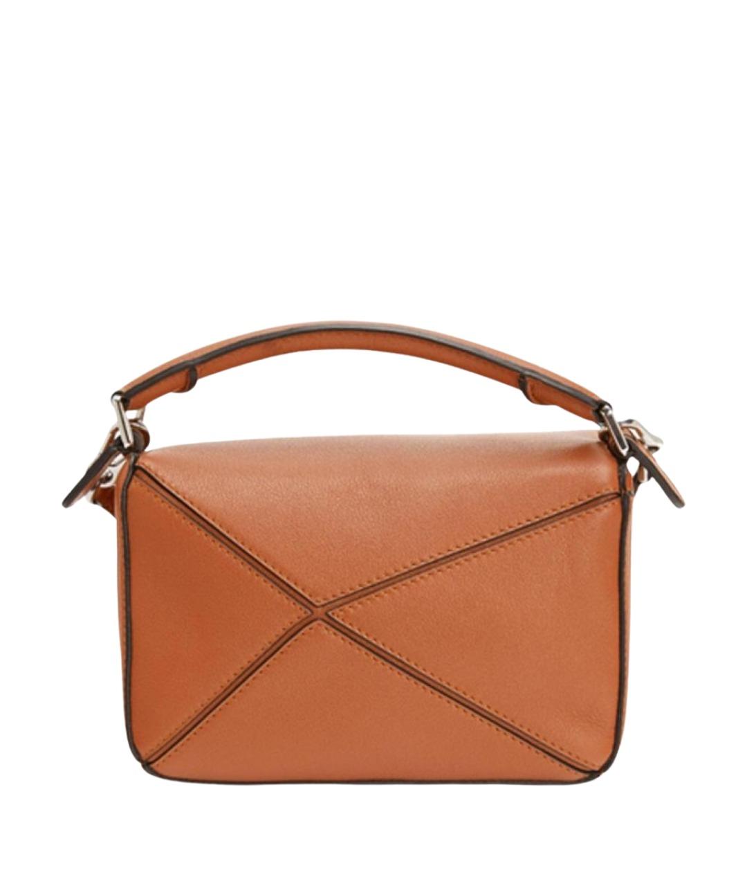 LOEWE Коричневая кожаная сумка через плечо, фото 4