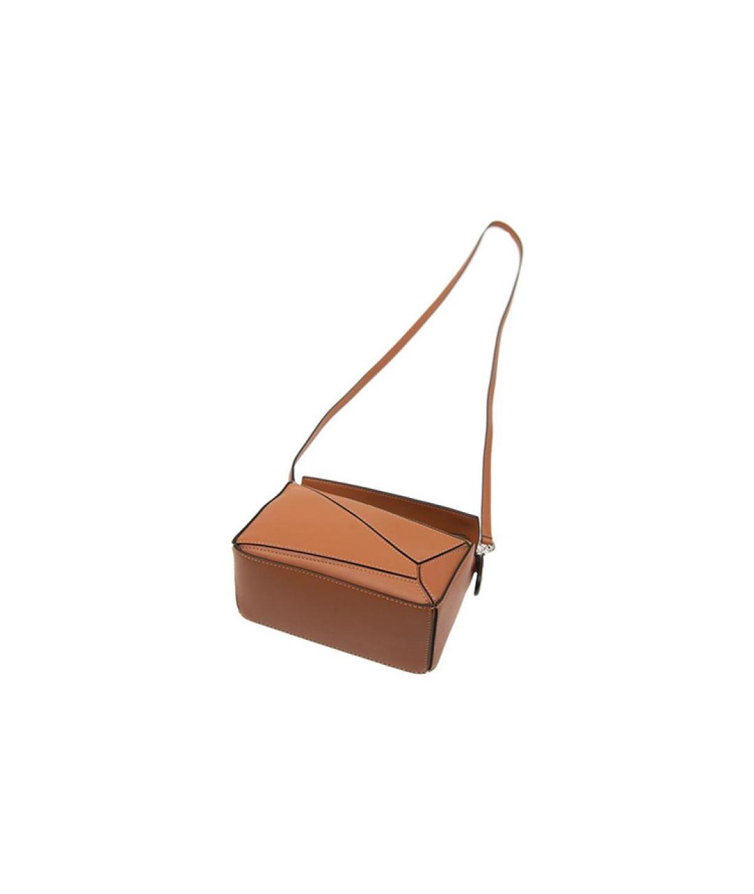 LOEWE Коричневая кожаная сумка через плечо, фото 6