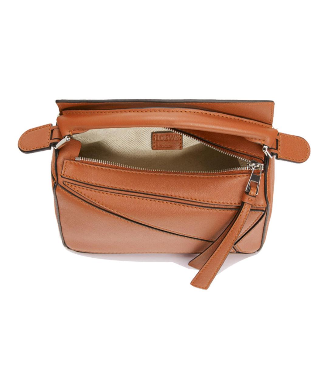 LOEWE Коричневая кожаная сумка через плечо, фото 7