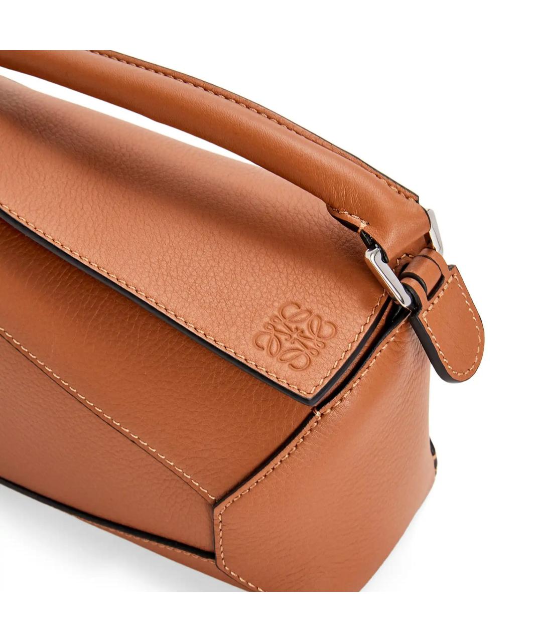 LOEWE Коричневая кожаная сумка через плечо, фото 7