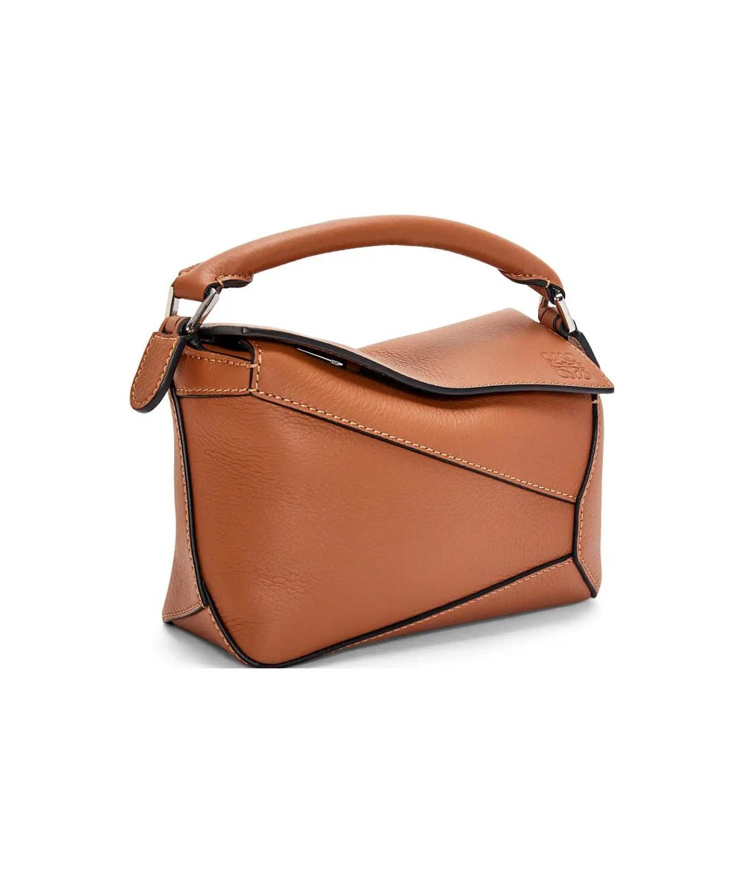 LOEWE Коричневая кожаная сумка через плечо, фото 3