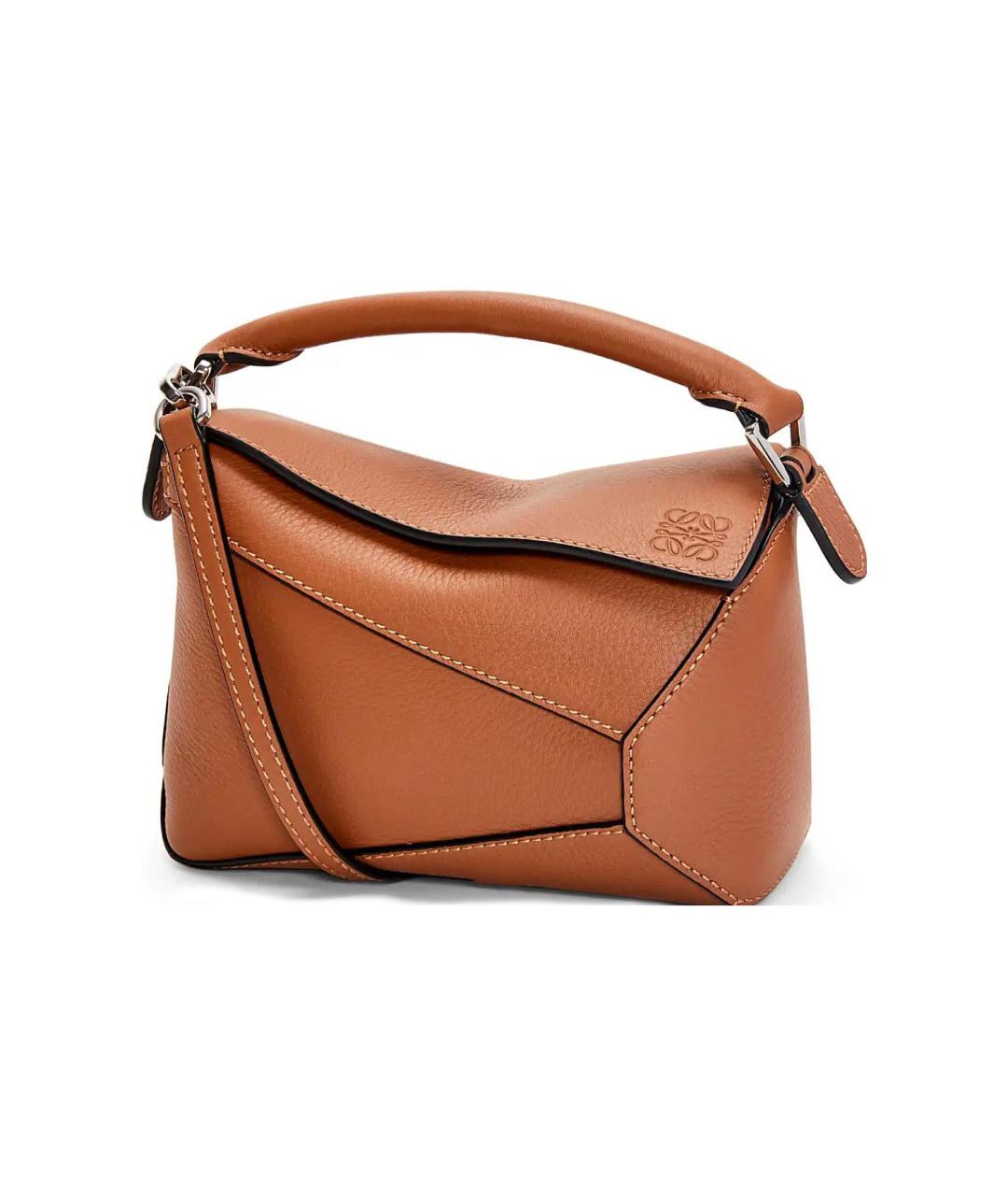 LOEWE Коричневая кожаная сумка через плечо, фото 8