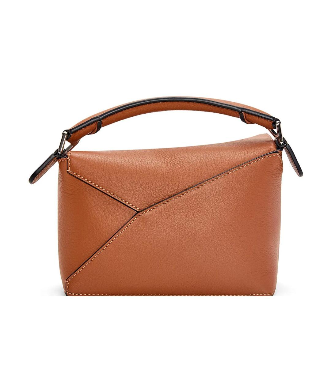 LOEWE Коричневая кожаная сумка через плечо, фото 5