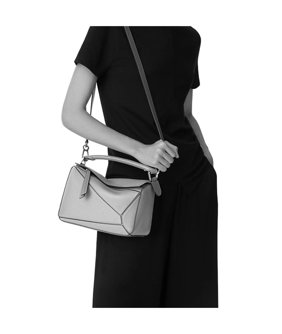 LOEWE Коричневая кожаная сумка через плечо, фото 6