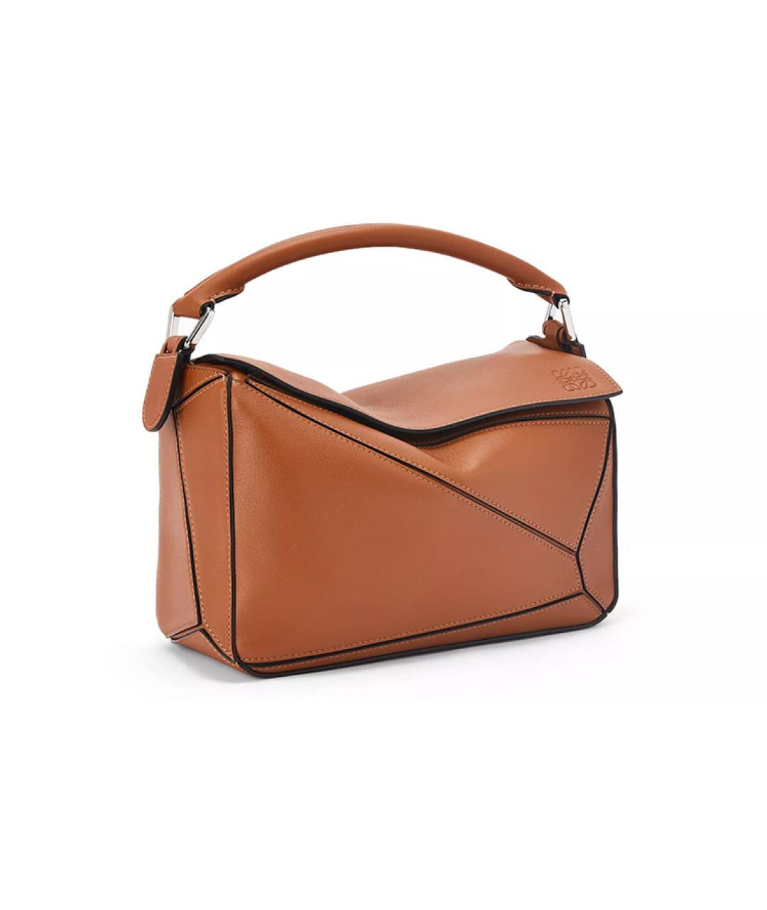 LOEWE Коричневая кожаная сумка через плечо, фото 2