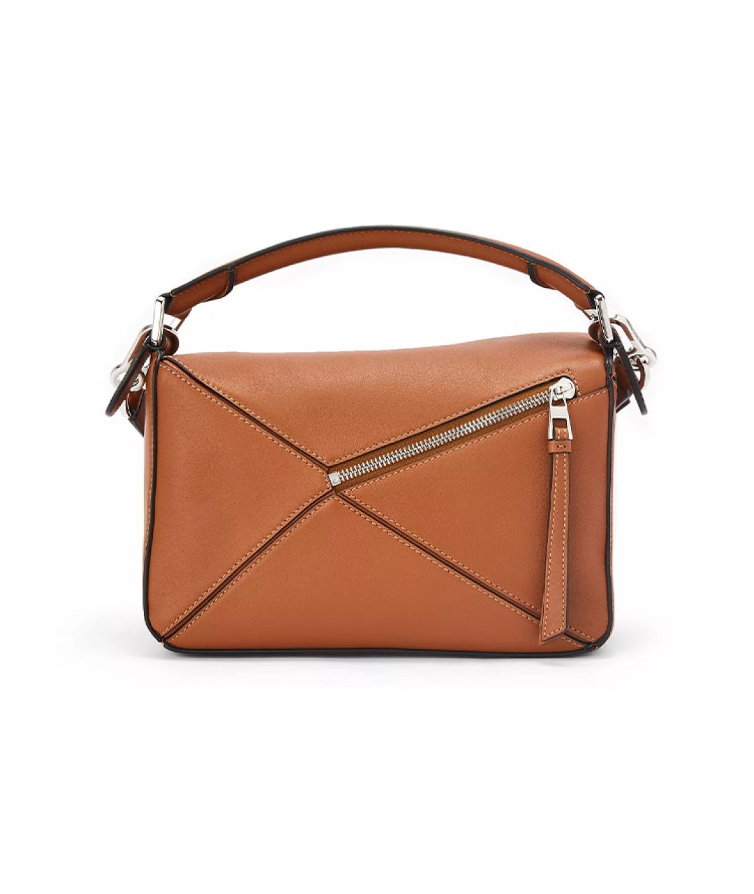 LOEWE Коричневая кожаная сумка через плечо, фото 4