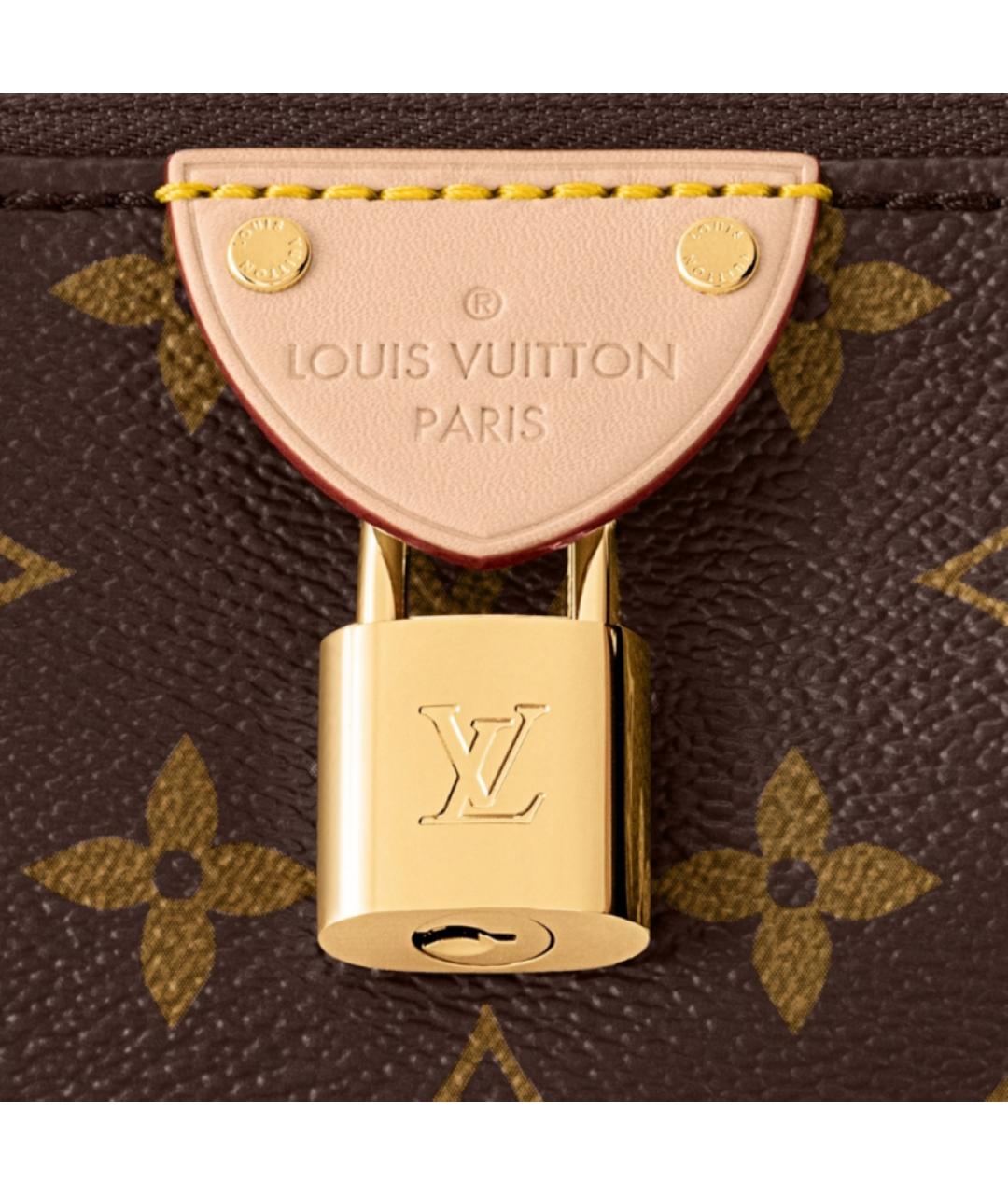 LOUIS VUITTON Коричневая кожаная сумка через плечо, фото 5