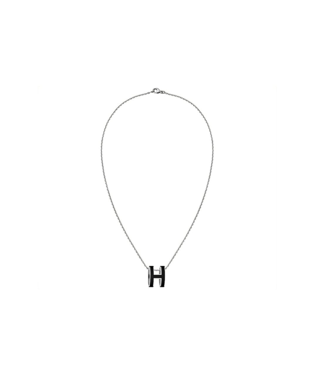 HERMES Черная металлическая подвеска, фото 3