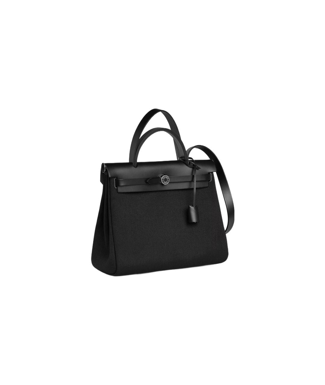 HERMES Черная кожаная сумка через плечо, фото 2