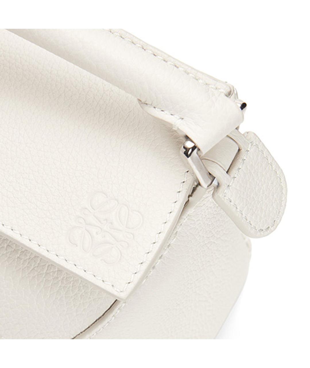 LOEWE Белая кожаная сумка через плечо, фото 7