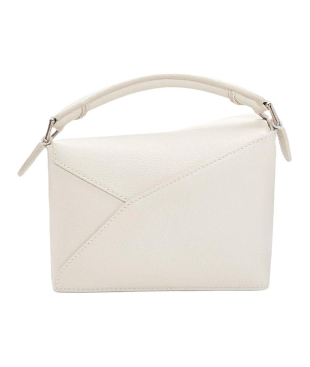 LOEWE Белая кожаная сумка через плечо, фото 4