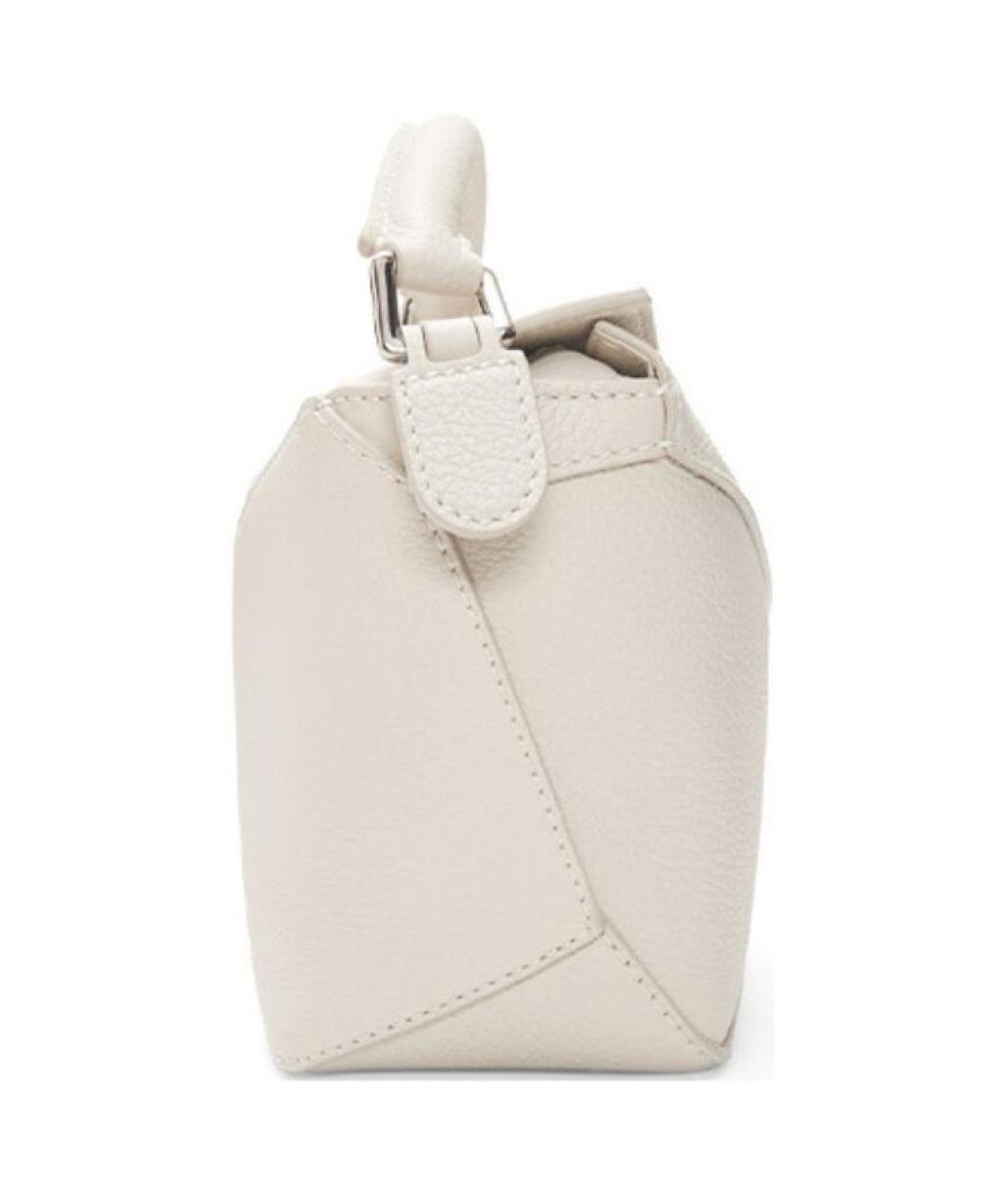 LOEWE Белая кожаная сумка через плечо, фото 3