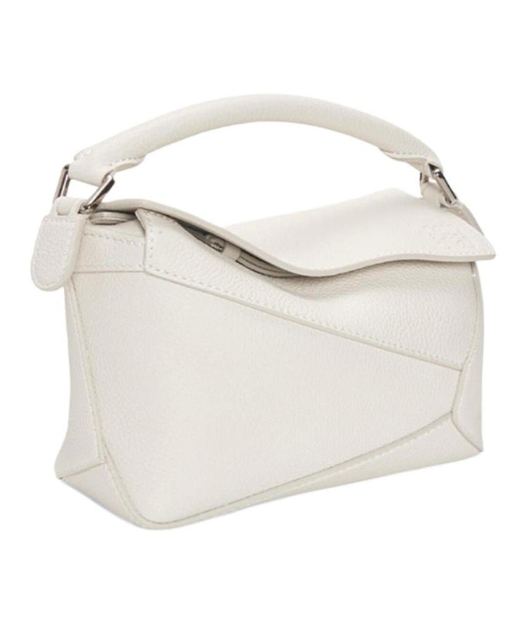 LOEWE Белая кожаная сумка через плечо, фото 2