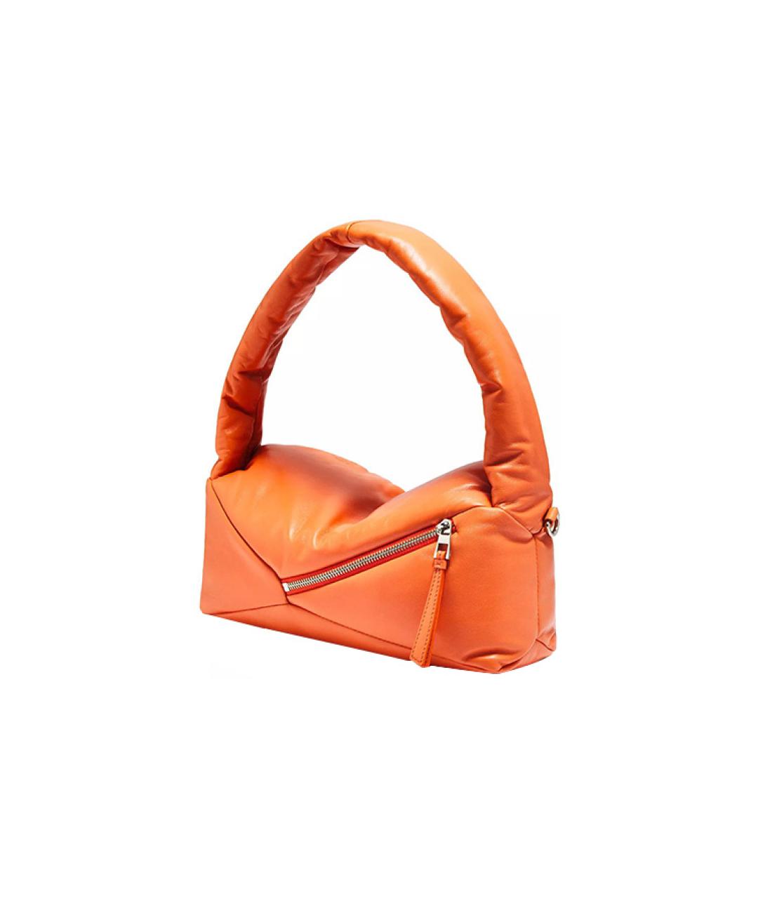 LOEWE Оранжевая кожаная сумка через плечо, фото 5