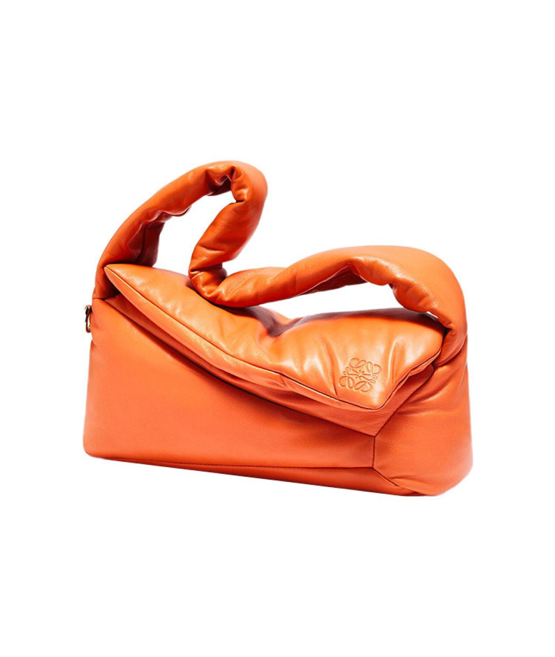 LOEWE Оранжевая кожаная сумка через плечо, фото 2