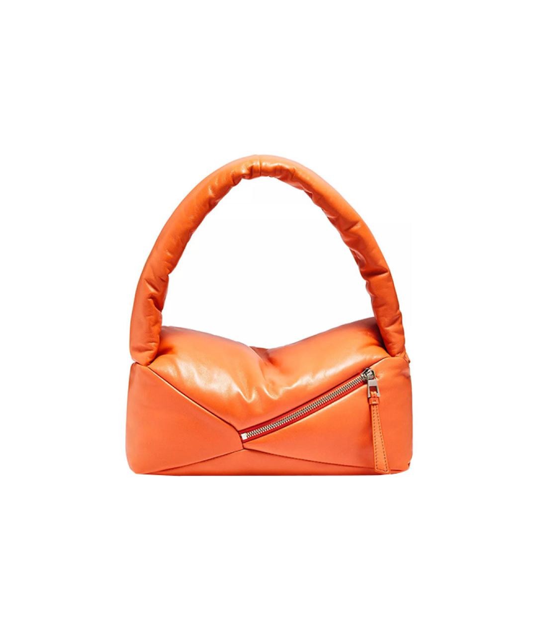 LOEWE Оранжевая кожаная сумка через плечо, фото 6