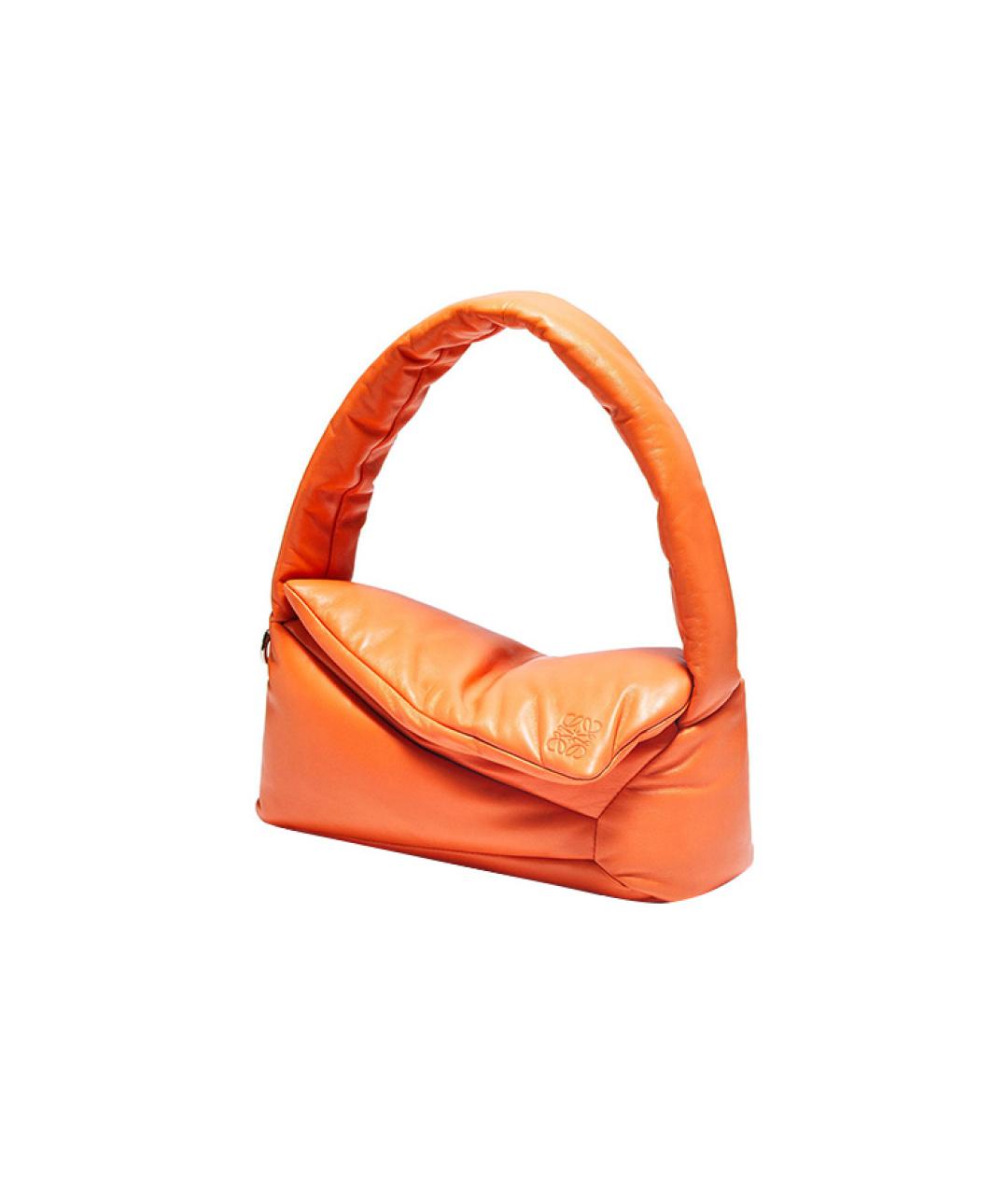 LOEWE Оранжевая кожаная сумка через плечо, фото 3