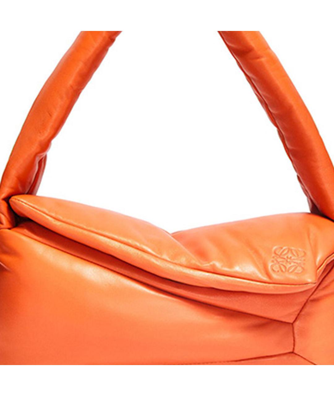 LOEWE Оранжевая кожаная сумка через плечо, фото 7