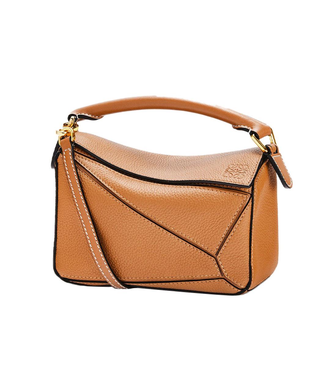 LOEWE Коричневая кожаная сумка через плечо, фото 1