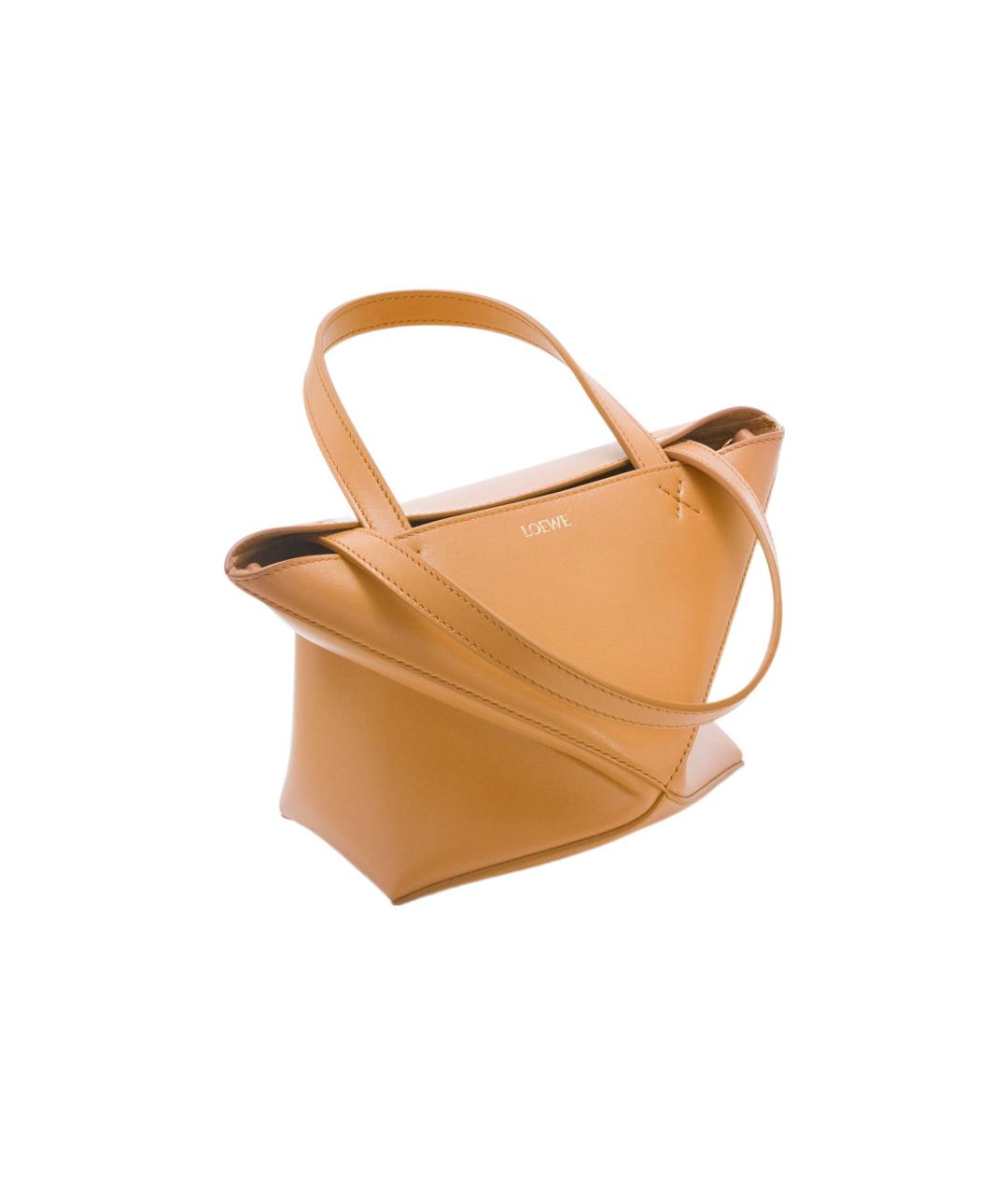 LOEWE Коричневая кожаная сумка на плечо, фото 4