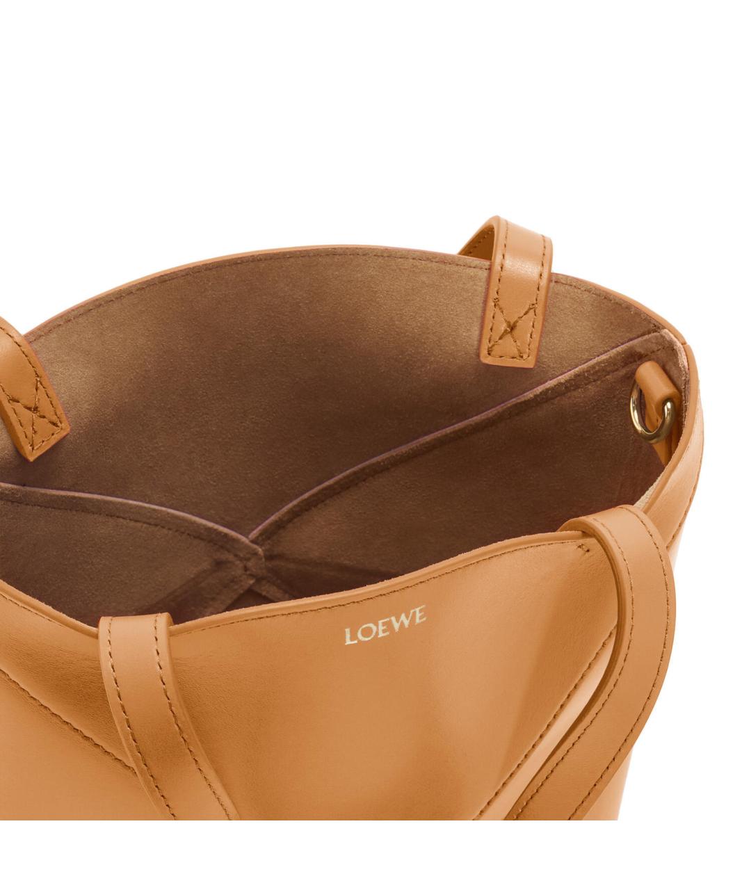 LOEWE Коричневая кожаная сумка на плечо, фото 8