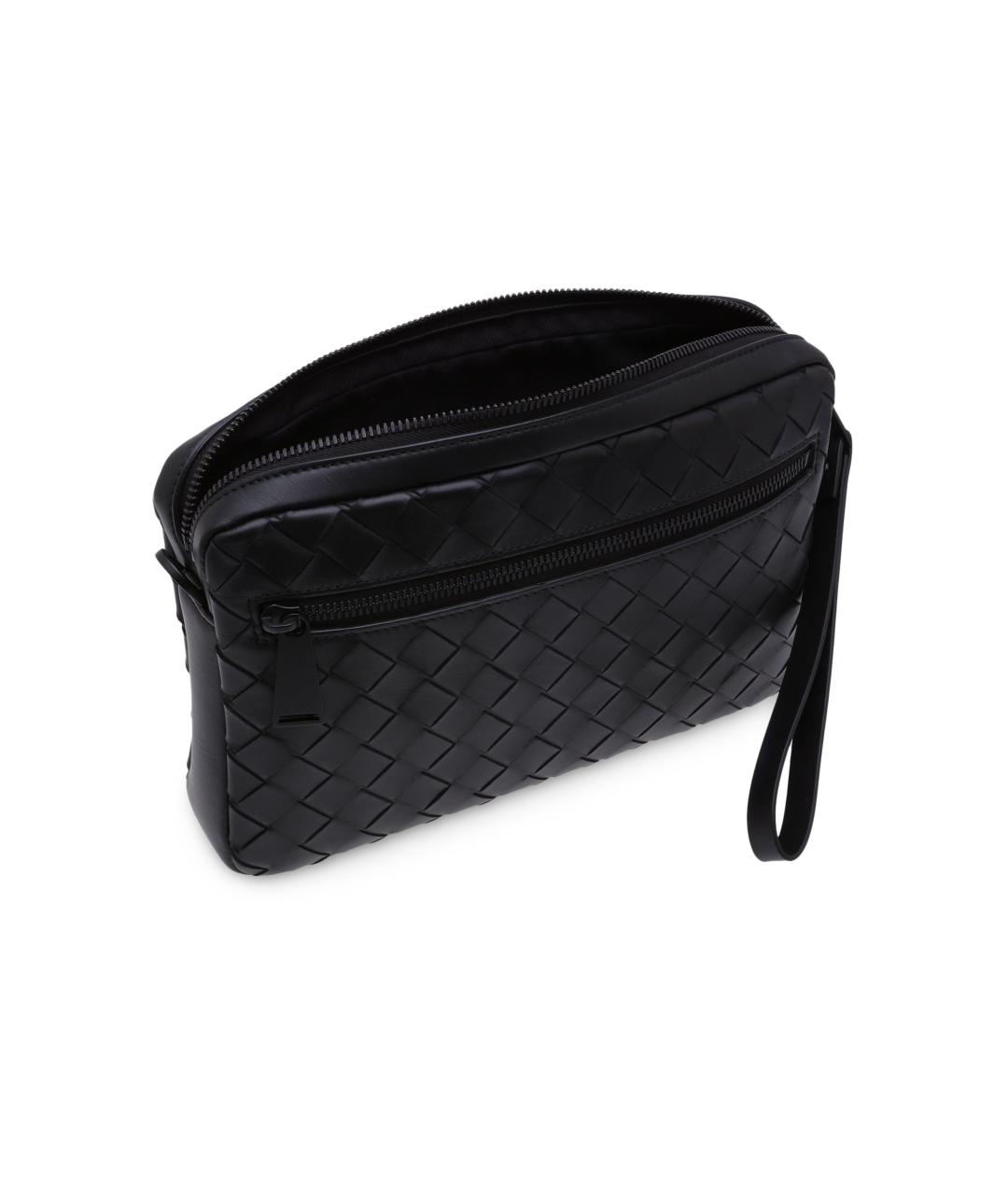 BOTTEGA VENETA Черная кожаная сумка на плечо, фото 3